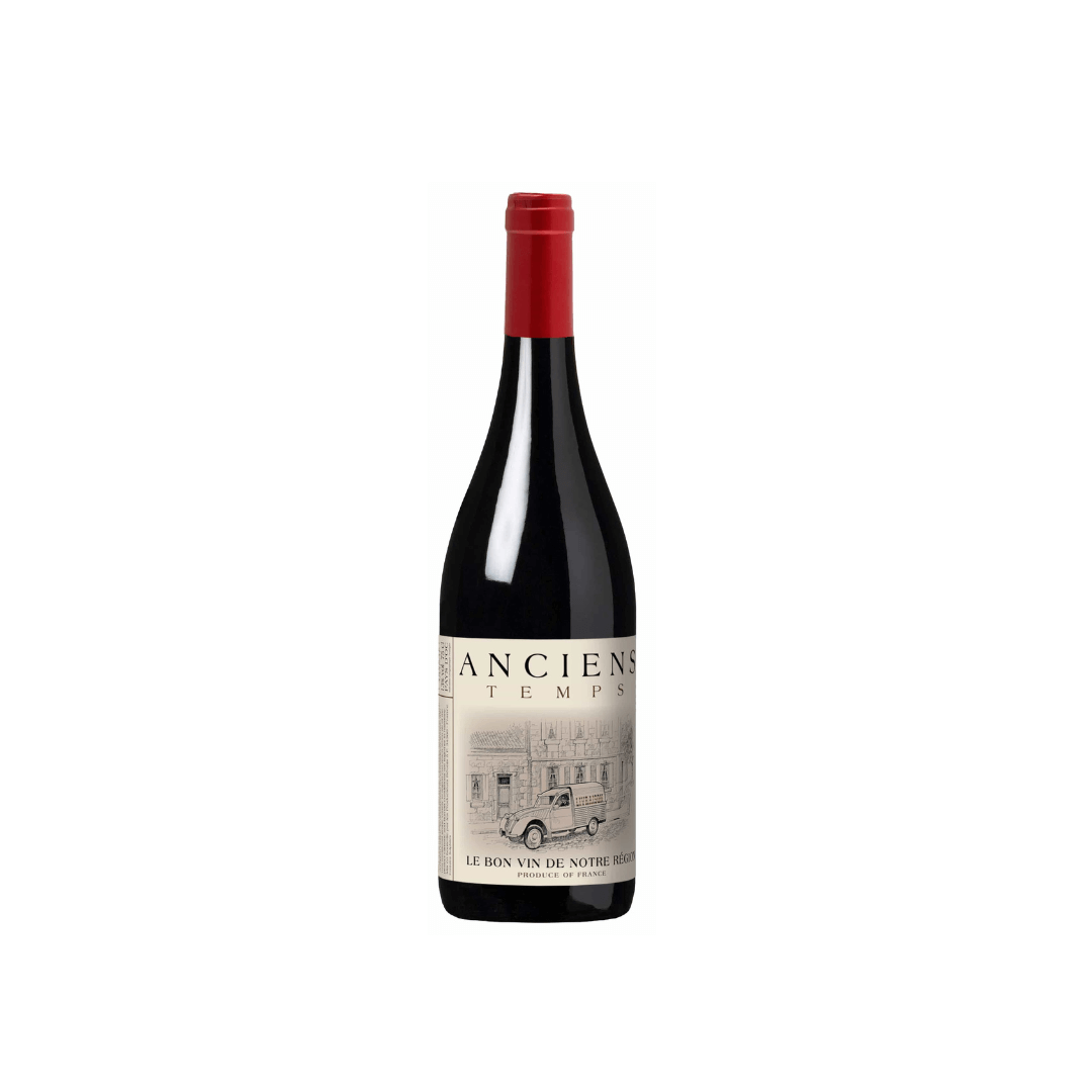 Anciens Temps Cabernet-Syrah Weinflasche aus dem Languedoc Frankreich