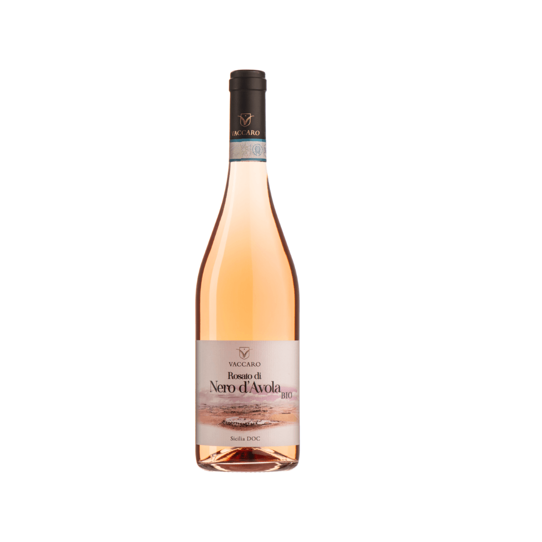 Flasche Azienda Vaccaro Rosato di Nero d’Avola 2024 DOC Roséwein aus Sizilien
