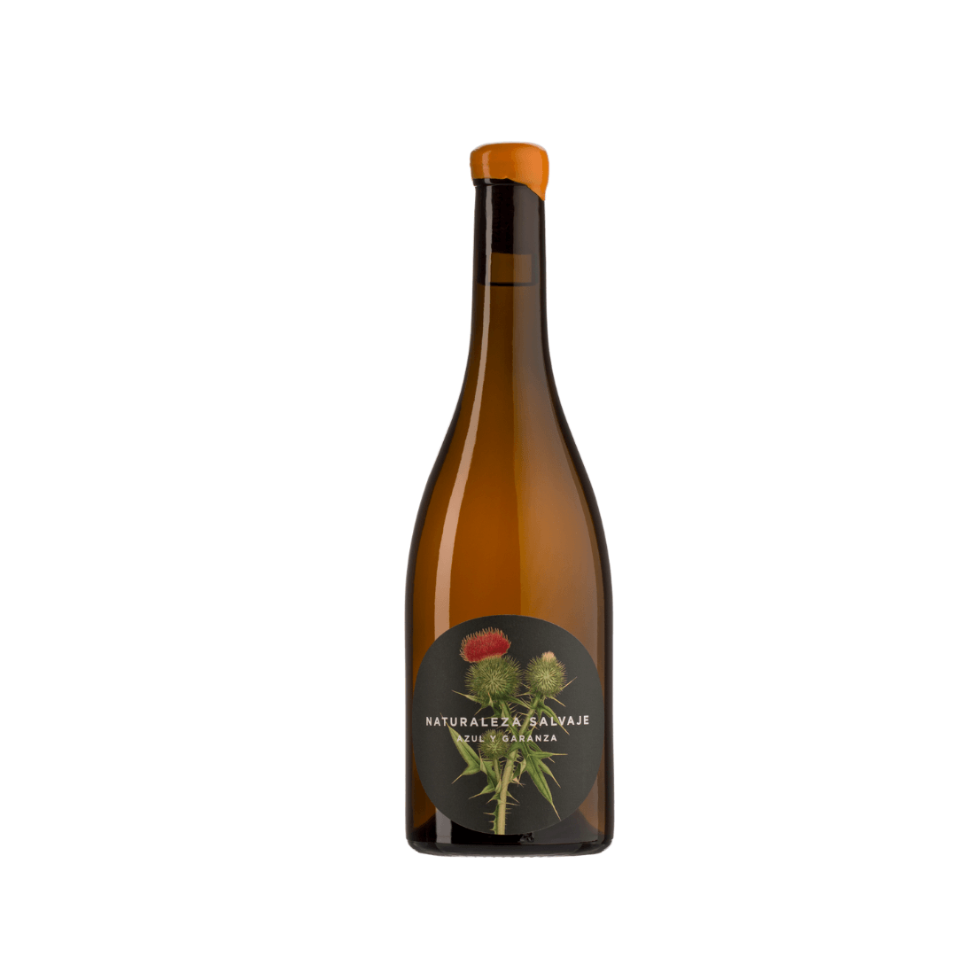Flasche Naturaleza Salvaje Blanco Orange Wine aus Navarra Spanien Garnacha Blanca ungefiltert