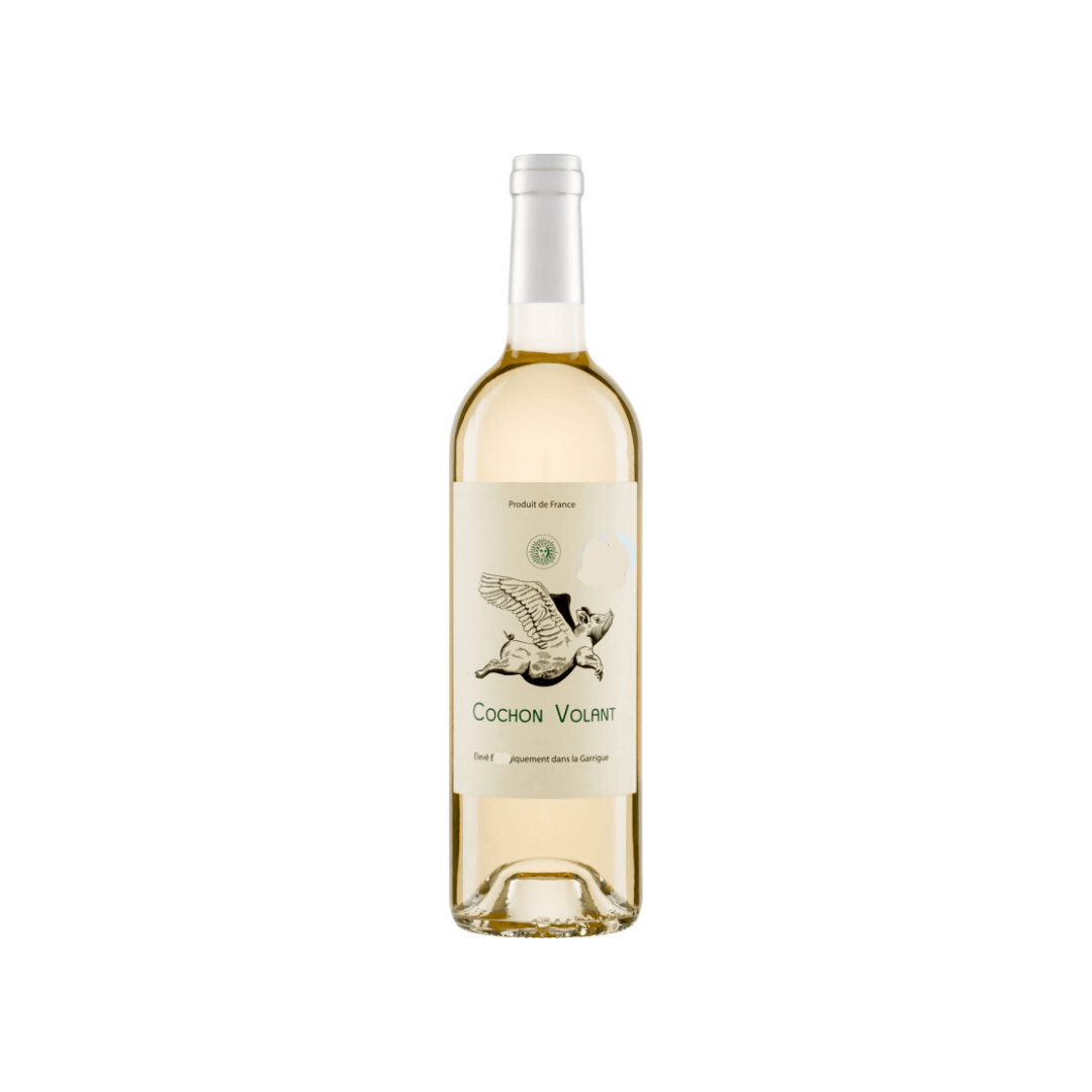 COCHON VOLANT Blanc 2024 Weißwein Flasche aus dem Languedoc, Frankreich – Cuvée aus Viognier und Grenache Blanc vom Château de Caraguilhes