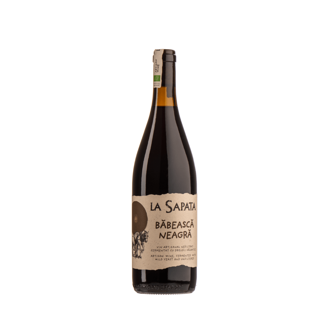 La Sapata Băbească DOC 2024 Flasche Naturwein Rotwein aus Rumänien mit dunkler Frucht und würziger Struktur