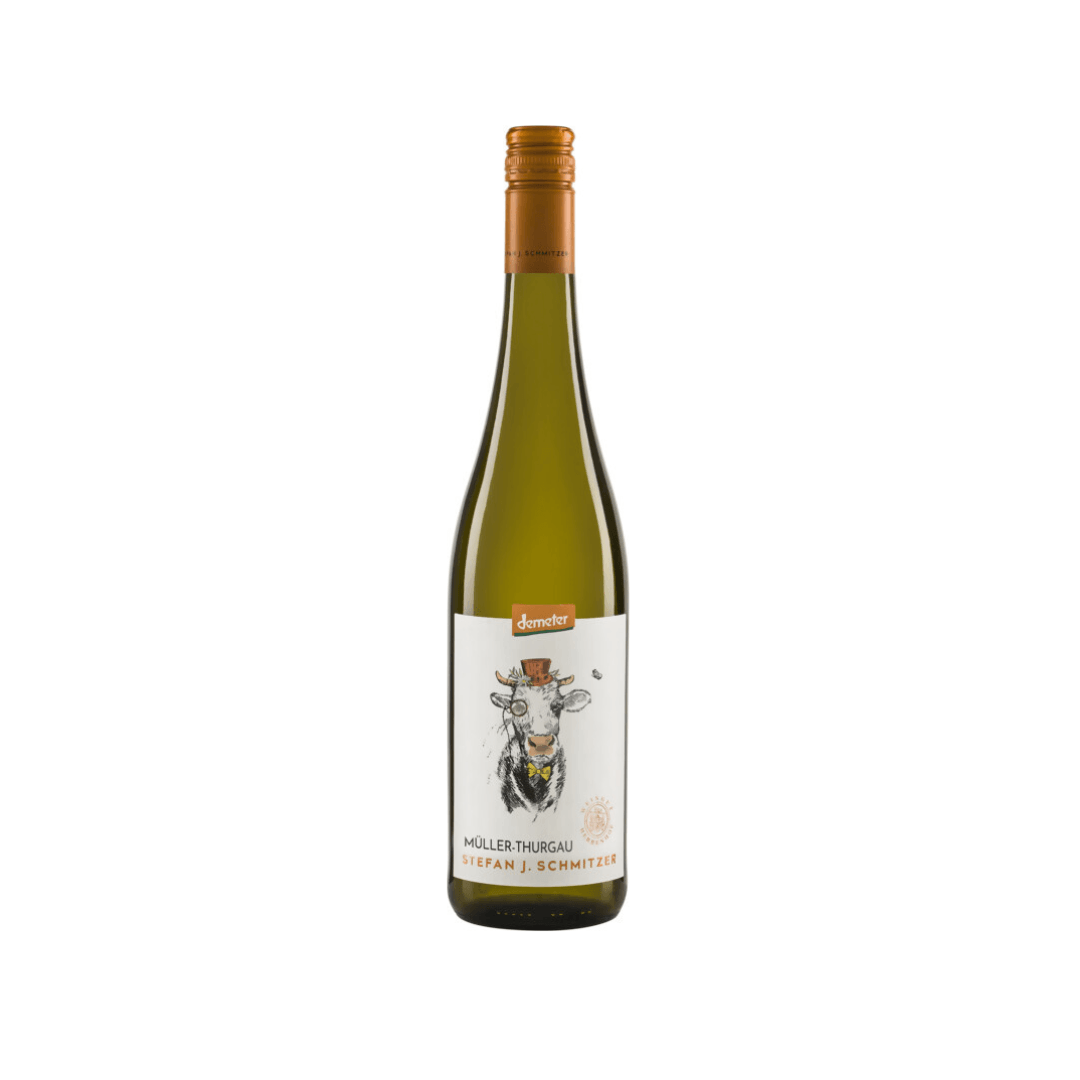 Flasche STEFAN J. SCHMITZER Müller-Thurgau Qualitätswein 2025 – trockener Weißwein aus der Pfalz