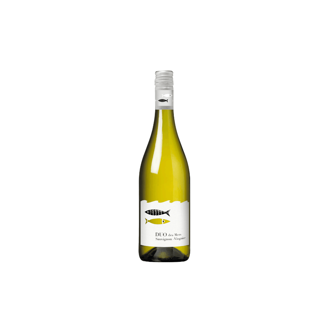 Flasche Duo des Mers 2025 Sauvignon Blanc Viognier Weißwein aus Frankreich